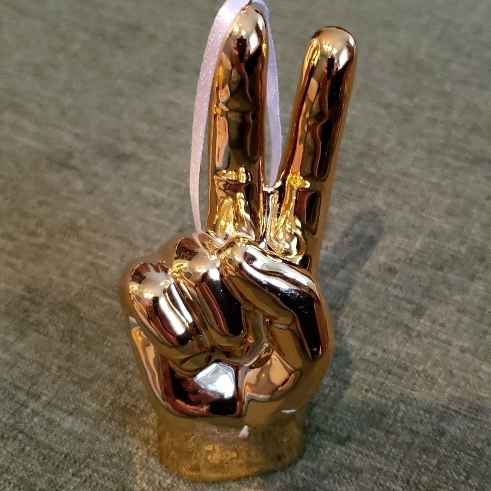 PEACE  Glass Ornament - Picture 3 of 3